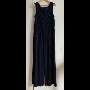 Vince Camaro Navy Blue Drawstring Jumpsuit